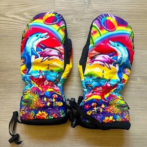 Lisa Frank Rainbow Dolphin Snowboard Mittens